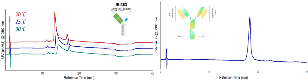 Hydrophobicity analysis of bispecific antibody variants using a Proteomix HIC NP1.7 Phenyl column 